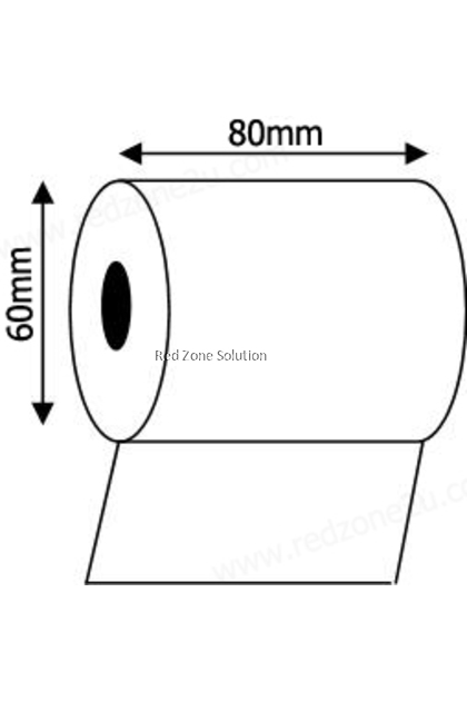 Thermal Paper Roll for Receipt Printer : 80mm x 60mm : per rolls