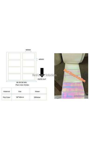 90mm x 40mm Waterproof Label Sticker, Color : Pink, Gold