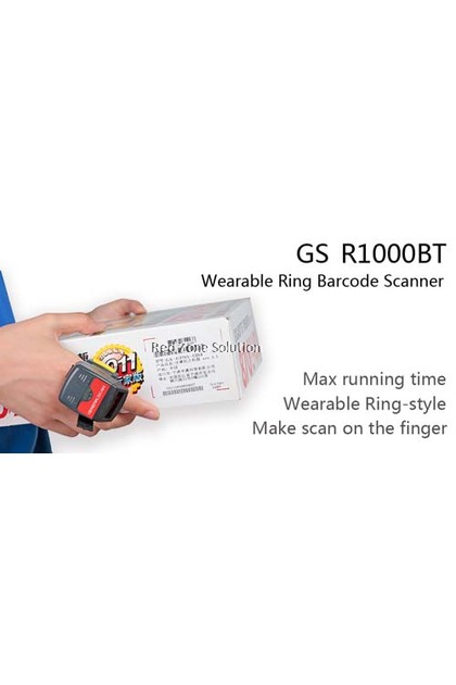 GeneralScan GS-R1000 BT Ring Bluetooth Barcode Scanner -Support Android & iOS