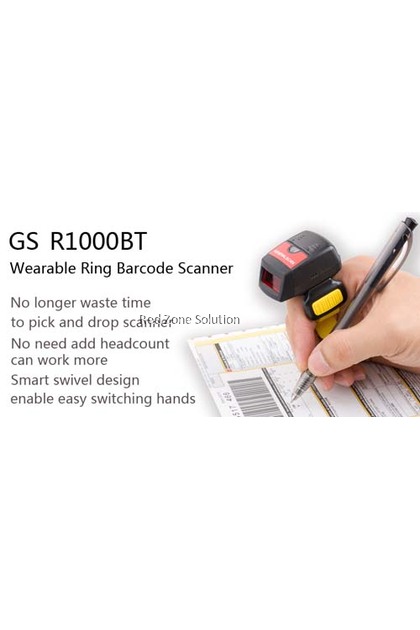 GeneralScan GS-R1000BT-HP Ring Bluetooth Barcode Scanner -Support Android & iOS
